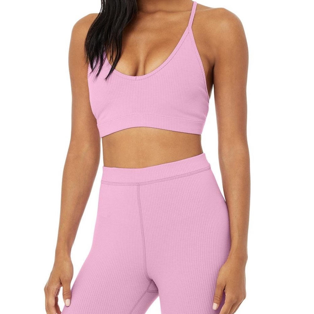 Alo Yoga ribbed Leggings and blissful sports bra